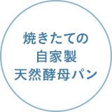 焼きたての自家製天然酵母パン